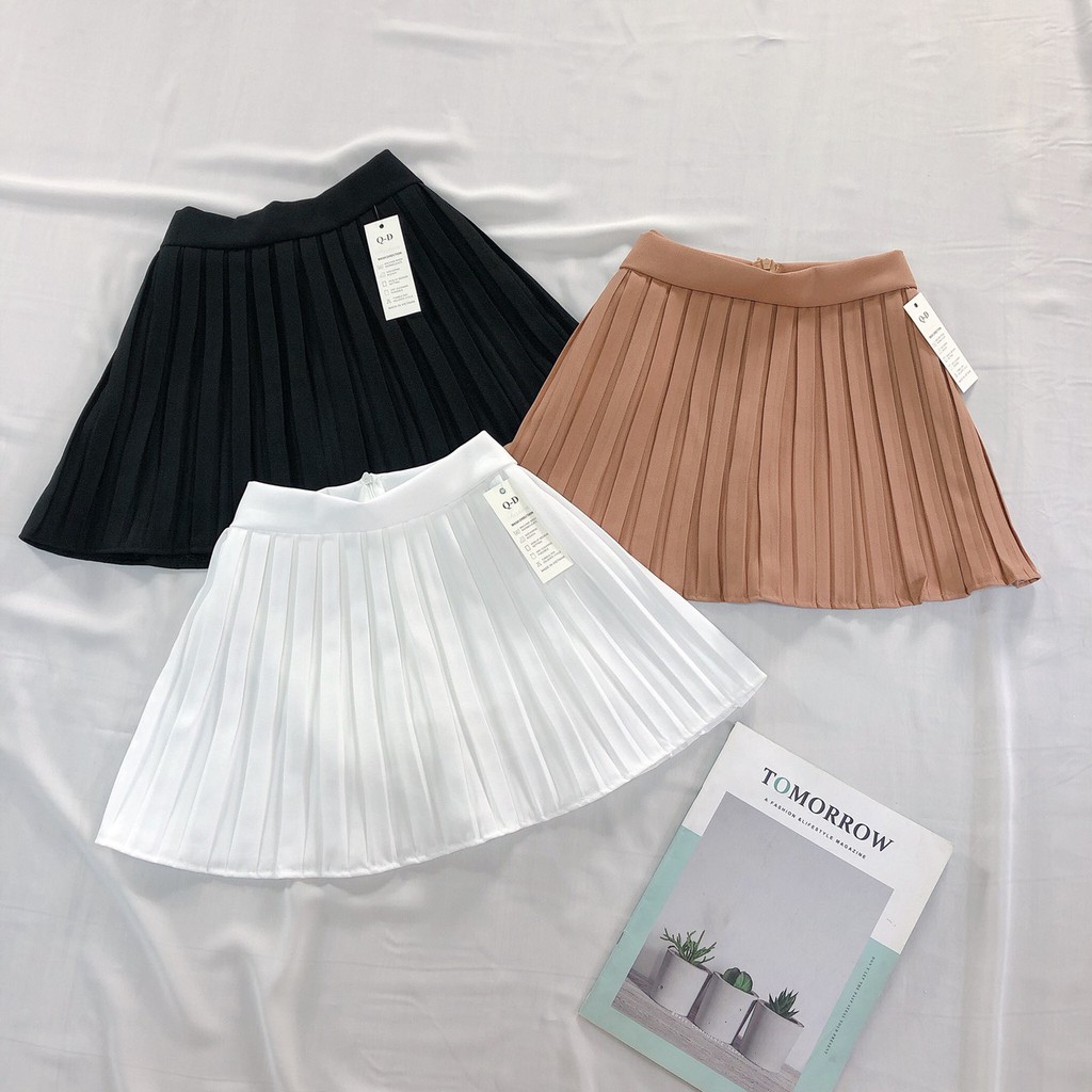 Chân váy chứ a, chân váy dập ly 1 tầng siêu xinh xắn - Colory shop