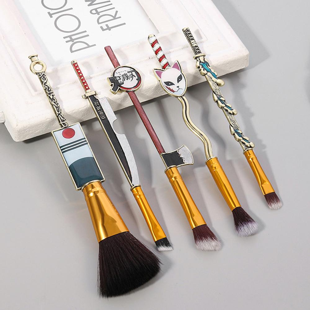 Bộ Cọ Trang Điểm Lông Mày Bắt Sáng Kèm Túi Đựng Mềm Mại Tiện Dụng Cho Nữ