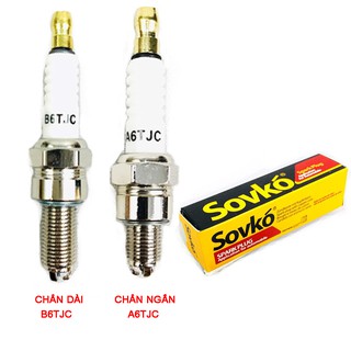Bugi 3 chấu chân ngắn, chân dài Sovko Spark Plug A6TJC B6TJC lắp cho xe Dream Wave Sirius Greennetworks
