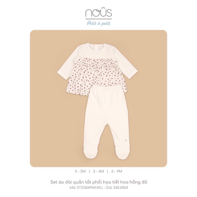 Áo Khoác Gilet Kẻ Nous-Bộ áo dài họa tiết - Chất Liệu Nu Choux Bé Trai Bé Gái từ 3-6 Tháng Đến 1
