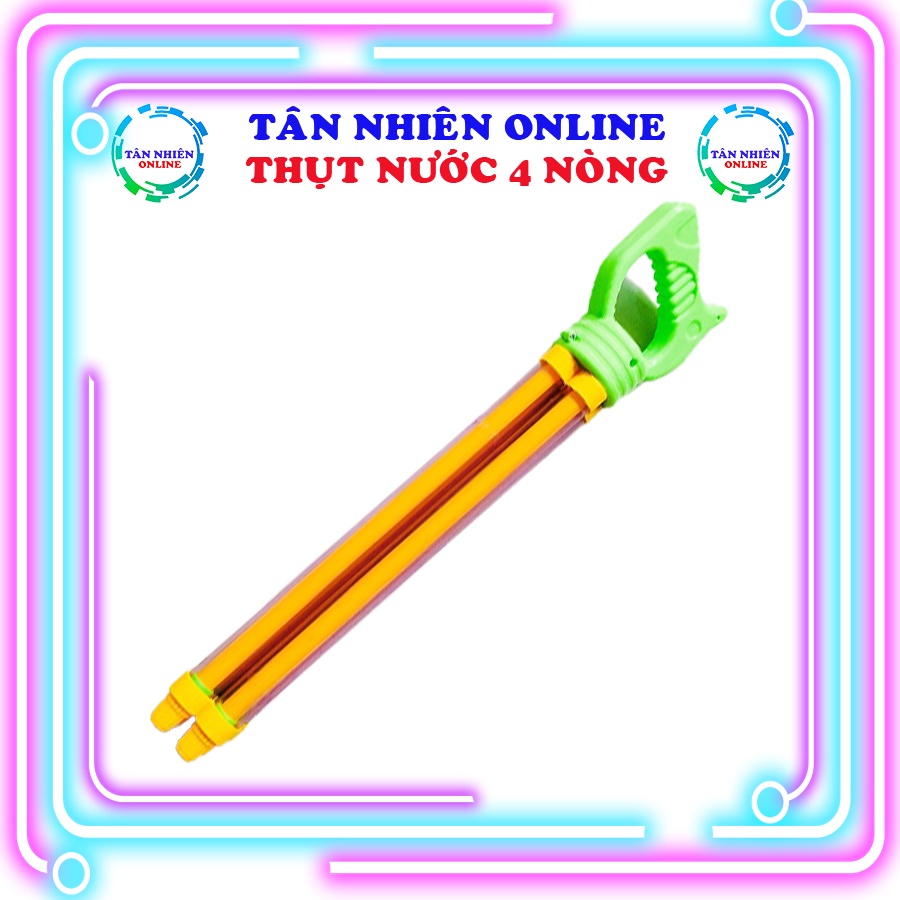 Thụt, súng bắn nước 4 nòng, đồ chơi trẻ em ngoài trời Kiều Tân Nhiên