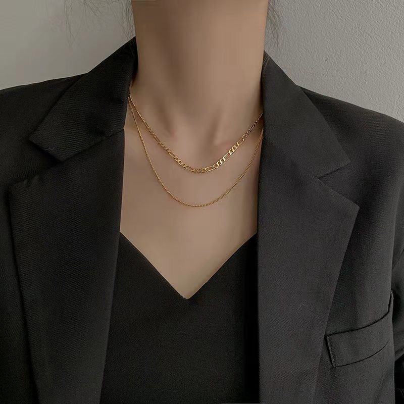 1 vòng cổ choker nhiều lớp phong cách cổ điển Hàn Quốc