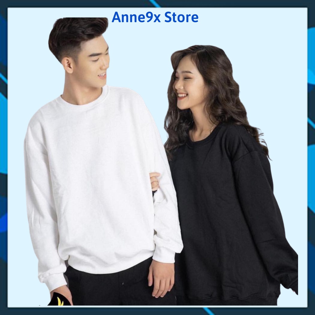 Áo Sweater Nỉ Trơn Dài Tay Nam Nữ Anne9x Store/ Áo nỉ trơn Cao Cấp Unisex Freesize