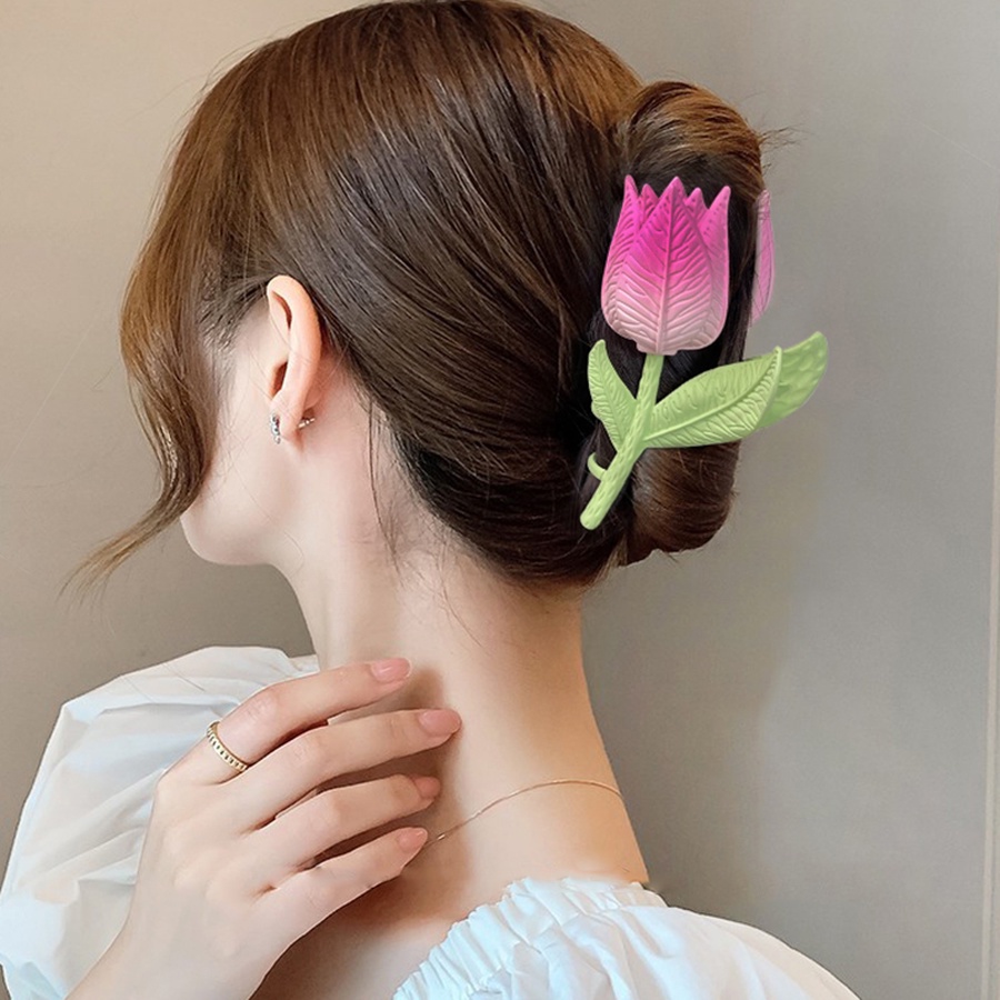 Kẹp Tóc Hình Hoa Tulip Hàn Quốc Mới Cho Nữ