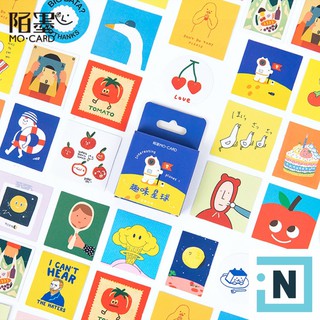 [ iNote ] Set 46 Sticker Dán Intersting Planet Hộp Mini Đáng Yêu