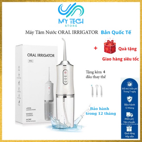 Máy Tăm Nước cầm tay Oral Irrigator - Tăm nước vệ sinh răng miệng cực sạch công nghệ Châu Âu - 3 chế độ làm sạch