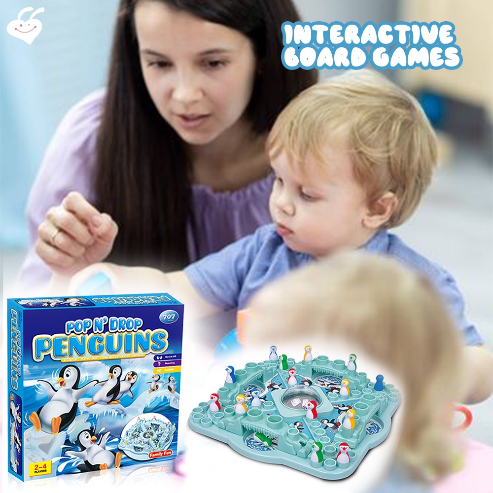 Bộ Đồ Chơi Bàn Cờ Bay Hình Chim Cánh Cụt Bằng Nhựa Đa Năng Giáo Dục Tương Tác Giữa Cha Mẹ Và Con Cái