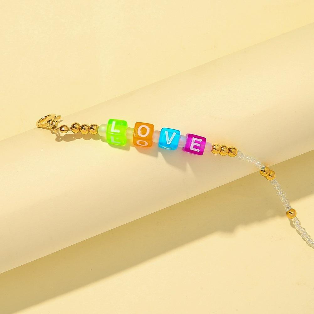 Dây Đeo Mắt Kính Chống Thất Lạc Phối Hạt Chữ Love Thời Trang Cho Nữ|Chuỗi Hạt Đeo Tay Thời Trang Nữ