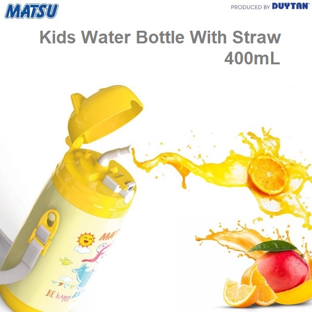 Bình nước học sinh Matsu Duy Tân 400 mL có ống hút