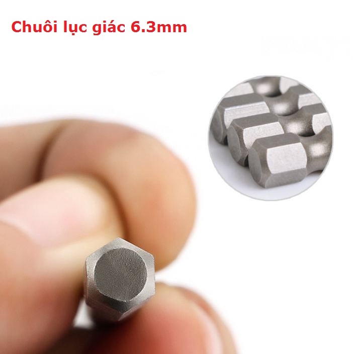 Bộ 7 mũi lục giác bi dài 65mm từ H2 đến H8 có nam châm