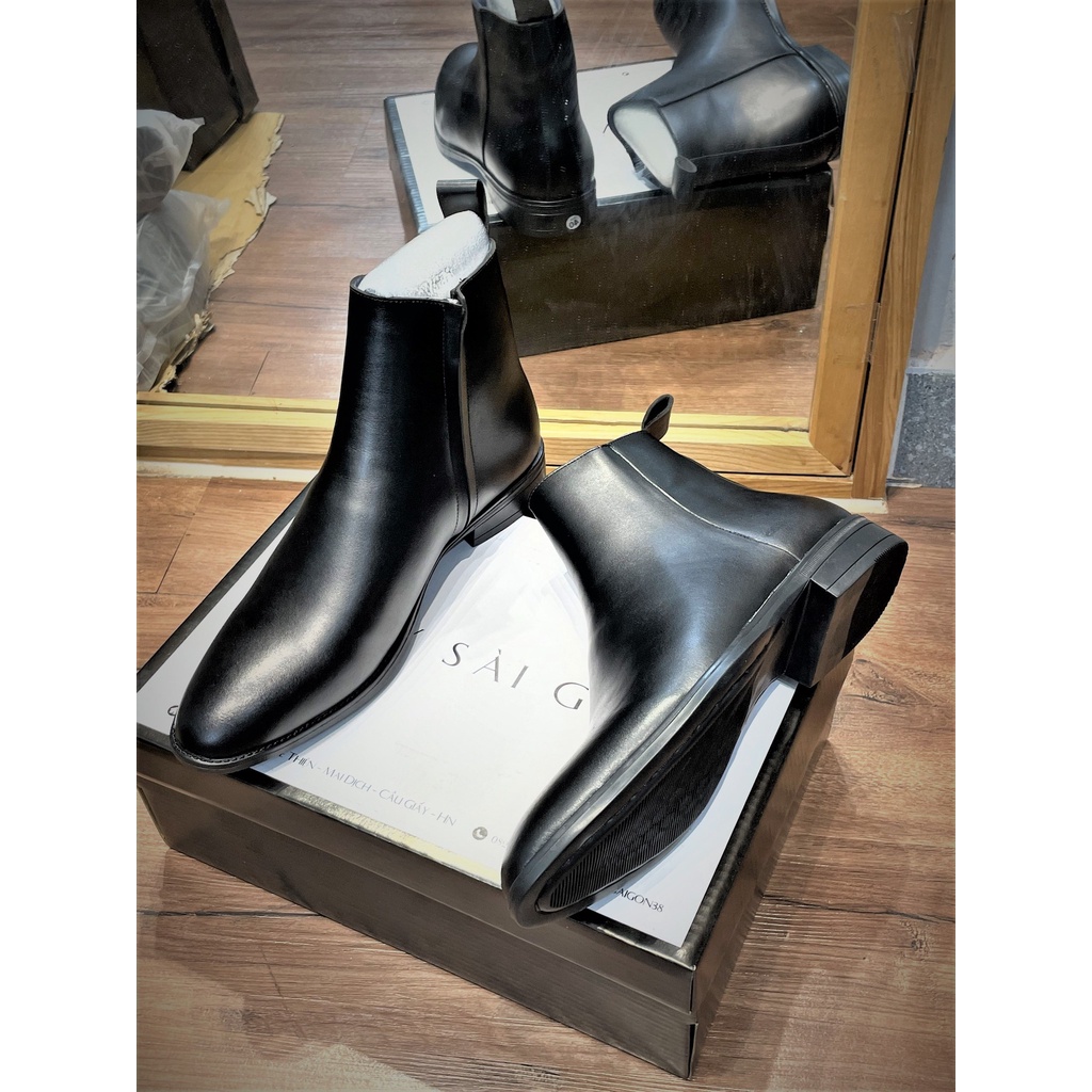 Chelsea Zip Boots Nam Khóa Kéo Form Chuẩn Tôn Dáng tăng Cao Đến 6cm