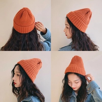 Mũ Len Beanie Trơn Vintage Hàn Quốc Nhiều Màu Loại Len Dầy cho nam và nữ