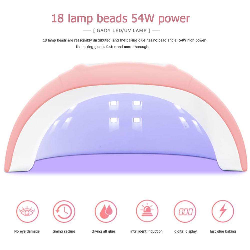[Hàng mới về] Đèn led UV hong khô sơn móng tay công suất 54W tiện dụng