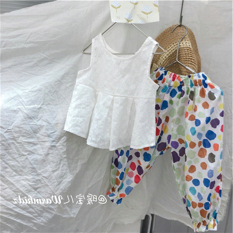 Set áo váy trắng quần bom - HÀNG SALE KO ĐỔI TRẢ