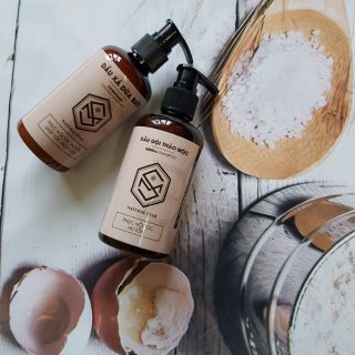 Combo dầu gội thảo mộc + dầu xả dừa bưởi