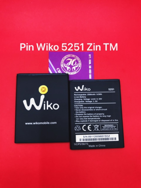 Pin wiko Rainbow/ bloom/ Rainbow 4G/ Robby/ 5251 zin