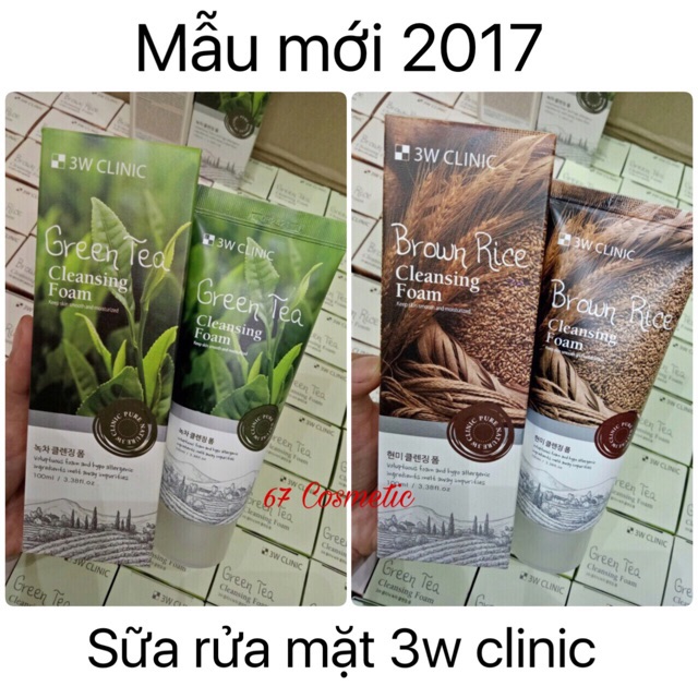 Sữa rửa mặt 3W Clinic ( mẫu mới)