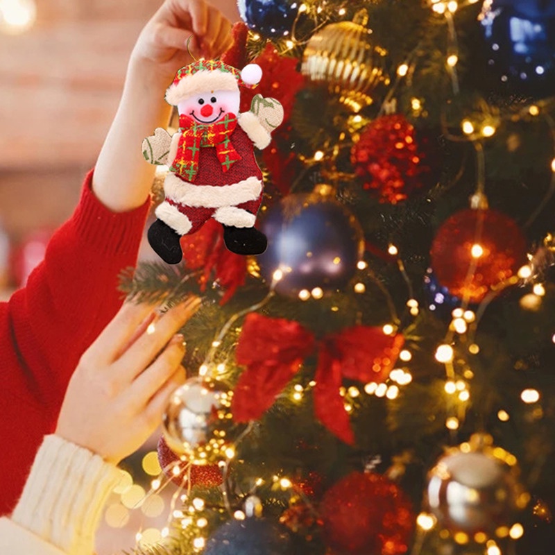 Búp Bê Nhân Vật Hoạt Hình Ông Già Noel Tuần Lộc / Người Tuyết / Nai Sừng Tấm Treo Trang Trí Giáng Sinh