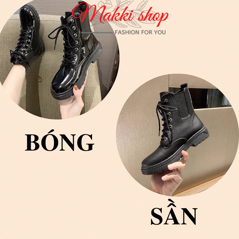 Boot nữ cao cổ chun buộc dây, giày bốt nữ thời trang cao cấp giá rẻ MAKKI SHOP TD422