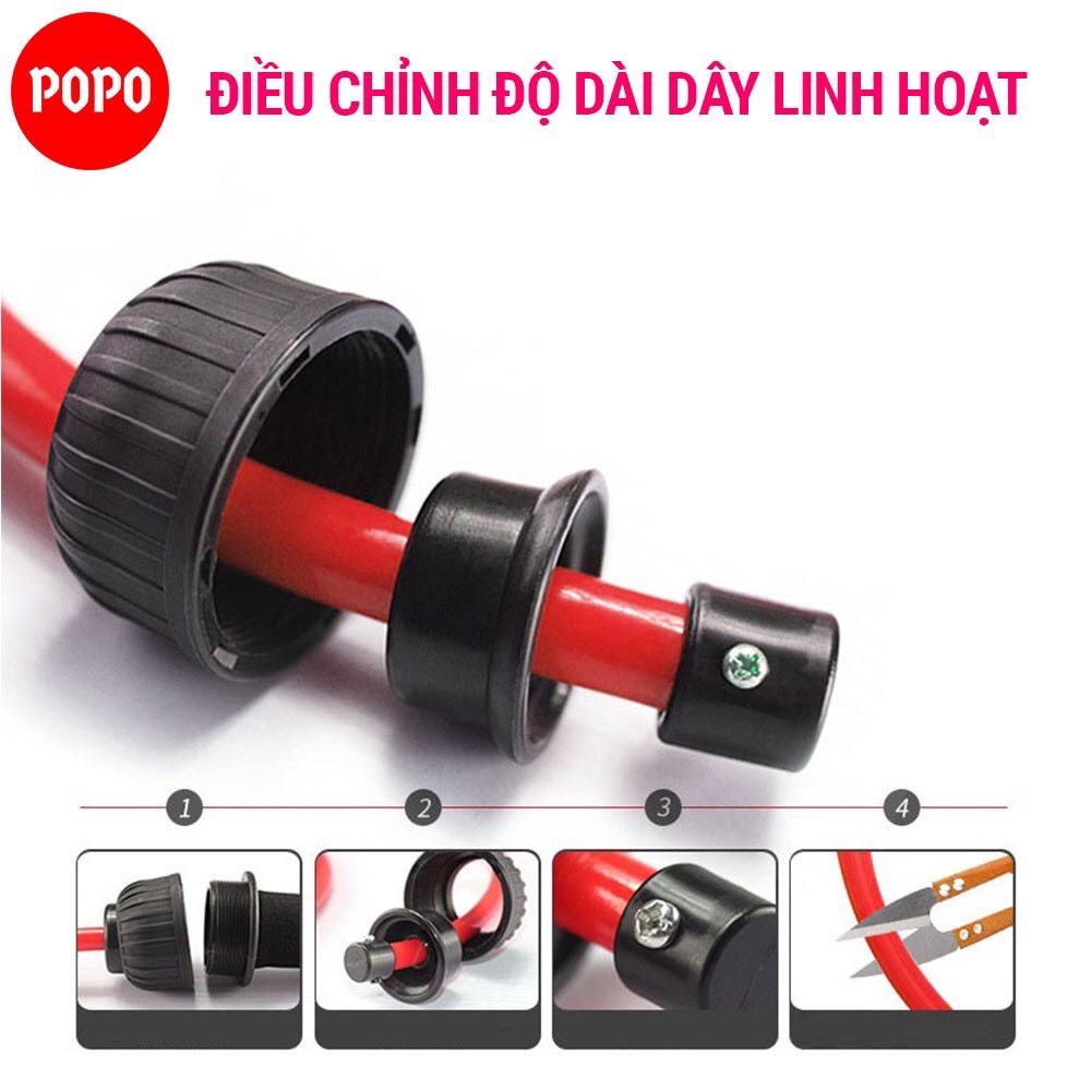 Dây nhảy thể lực cao cấp, có trọng lượng 400g/700g, dây nhảy giảm cân tại nhà dài 2.8m chất liệu PVC SPORTY