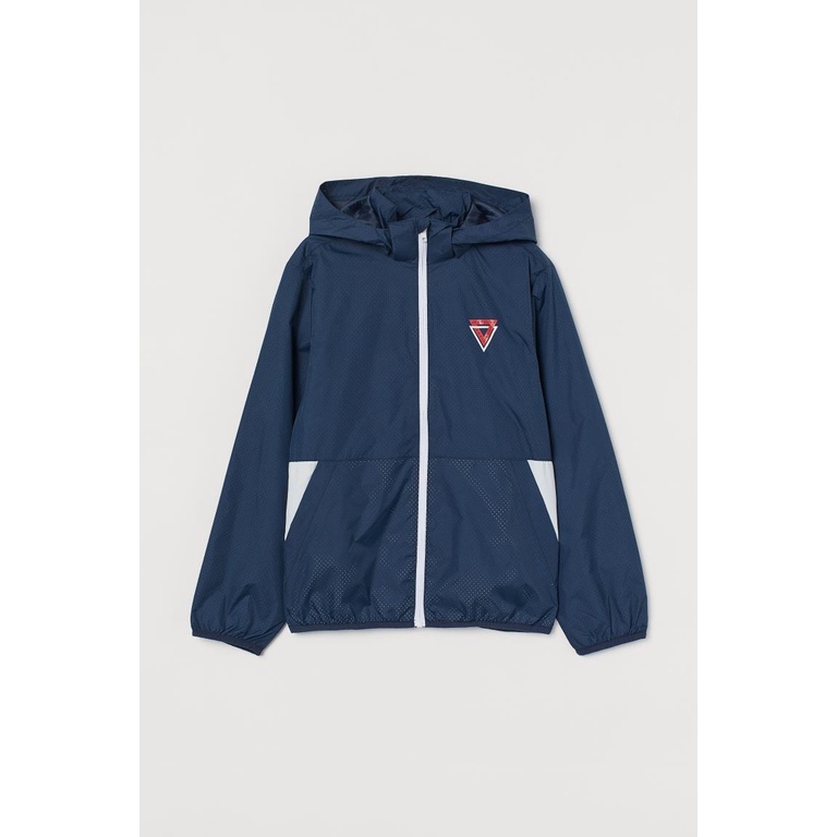 Áo khoác gió xanh navy HM H&M_hàng chính hãng authentic