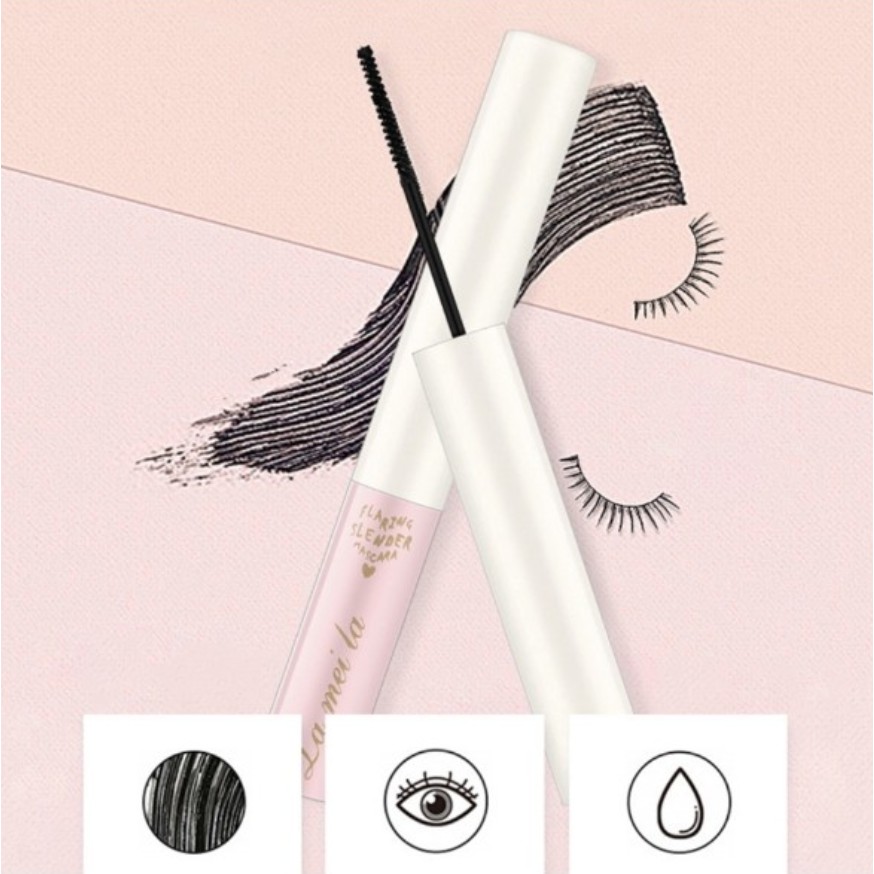 Mascara siêu mảnh chuốt mi dài mịn vỏ hồng Lameila