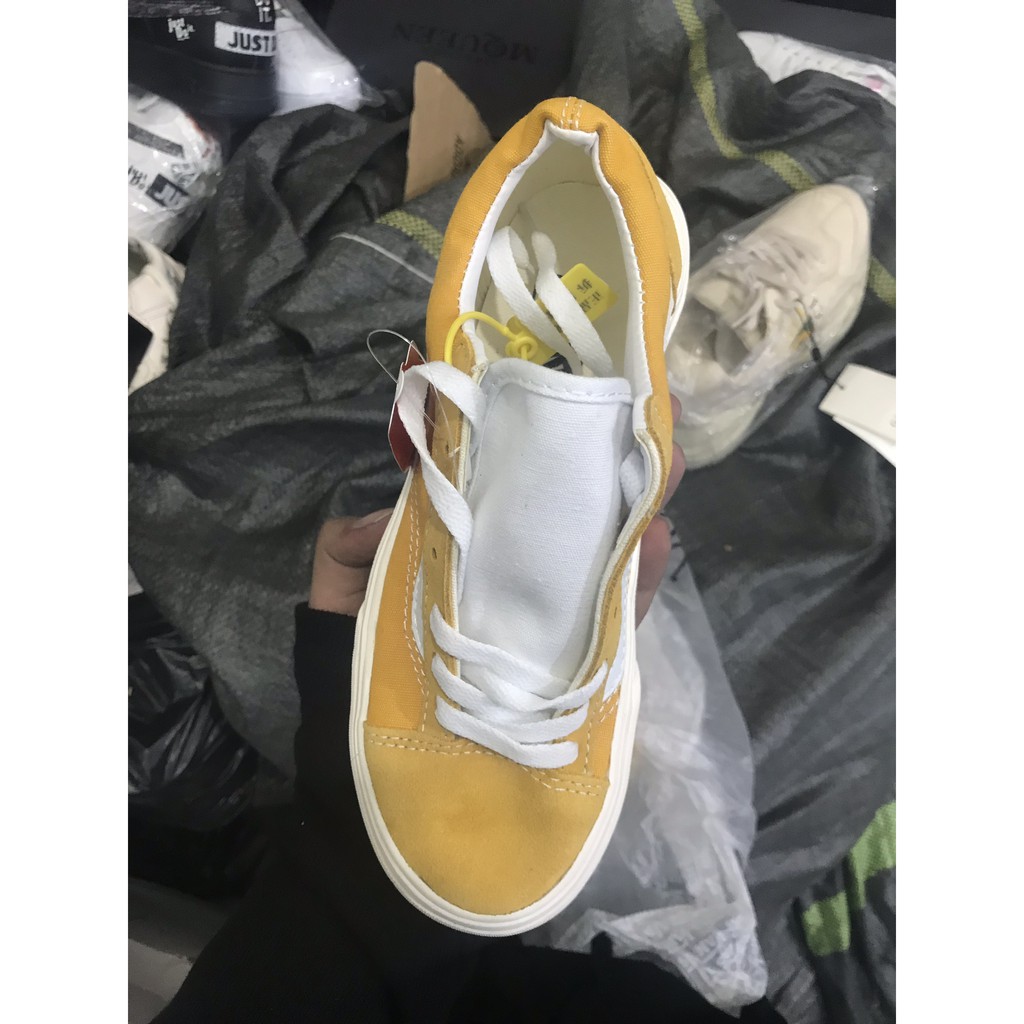 &gt;ẢNH THẬT-HÀNG THẬT&lt; Giày sneaker V Old skool sunflower vàng nỉ nam nữ