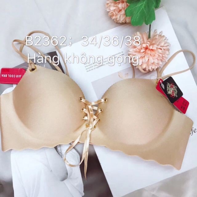 (2362)áo lót BEENA_ dây vai manh_rút trước ngực tạo khe