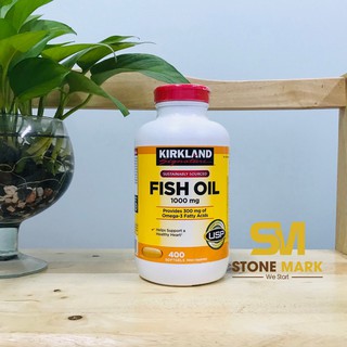 [DATE 1/2025] Dầu Cá Kirkland Fish Oil 1000Mg 400 viên của Mỹ