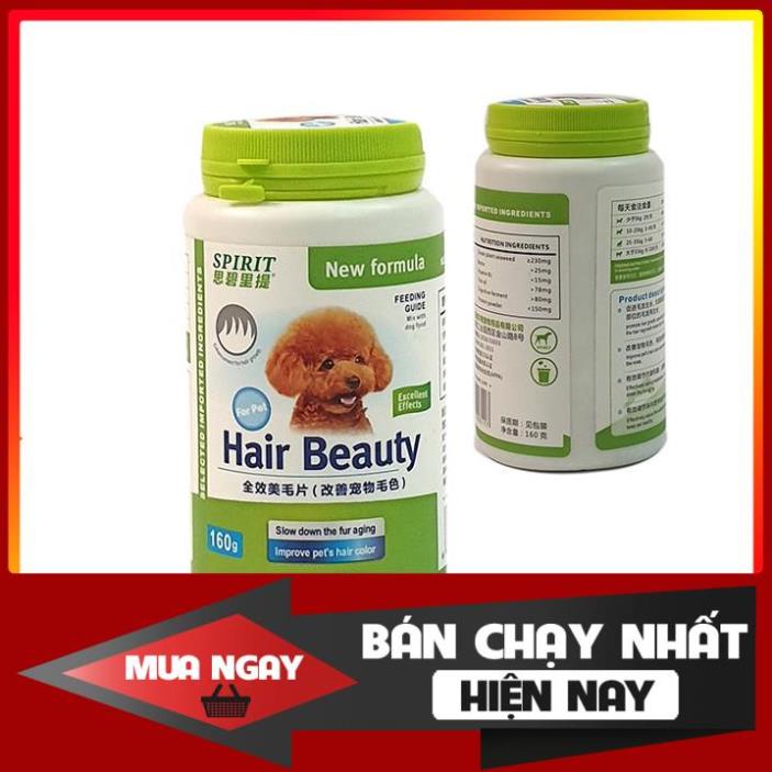 Viên uống dưỡng lông cho chó Poodle Hair Beauty Sprit 160g giá rẻ