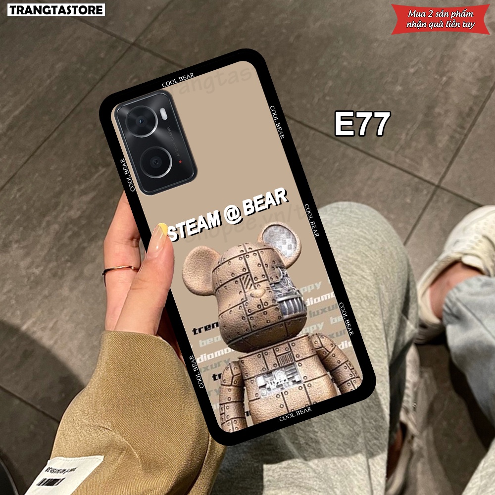 Ốp Oppo A36 / A76 in hình gấu Bearbrick,Metal Style,Doremon siêu dễ thương chất lượng