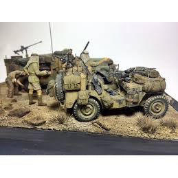 Mô hình lắp ráp quân sự Anh 1/35 SCALE British Special Air Service JEEP S.A.S 35033  - GDC