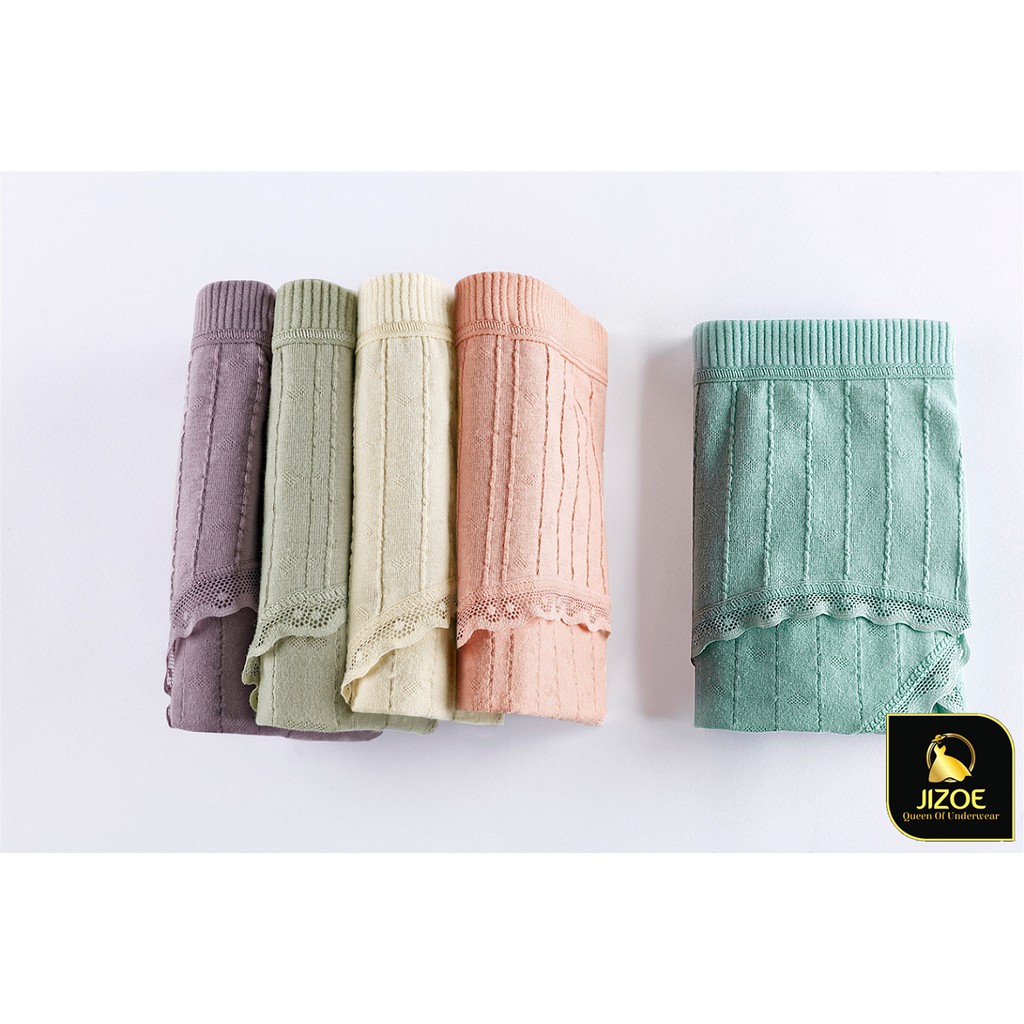 Quần lót nữ cotton cạp cao viền ren cao cấp kháng khuẩn giá siêu rẻ QLT11