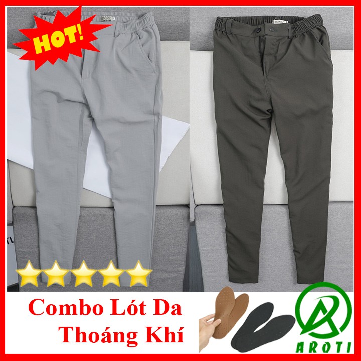 Quần Đũi Nam AROTI Ống Rộng Đứng Chất Đũi Dày Đẹp Cao Cấp, Siêu Mát, Co Giãn Tốt Dáng Suông Dài Công Sở Đủ Size D0035+LD