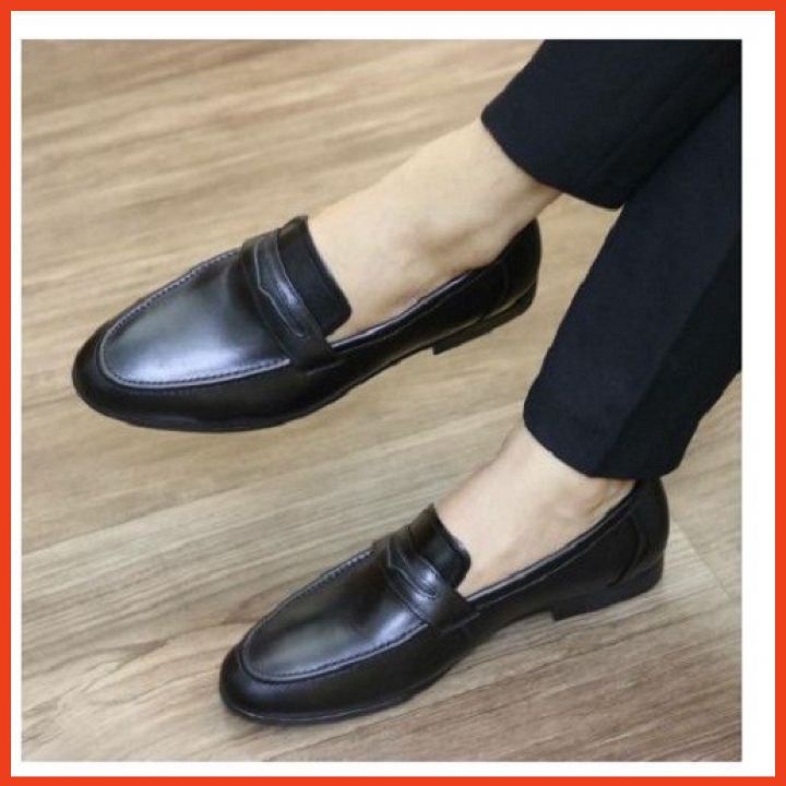 Giày Lười Giày Da Nam Công Sở Da Bò Dáng Xỏ Cao Cấp D07