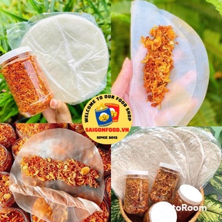 Combo bánh tráng phơi sương muối hành phi nhà làm cực ngon - bánh tráng dẻo mềm muối hành phi thơm giòn cay nhẹ