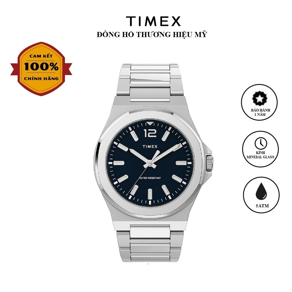 Đồng hồ Nam Timex Essex Ave 40mm TW2U42400 Dây Kim Loại - Chính Hãng