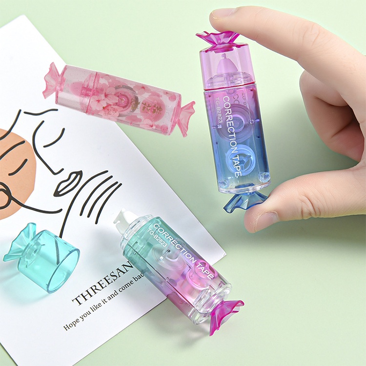 Bút xoá kéo cute, băng xoá kéo hình viên kẹo siêu dễ thương 5mm x 5m