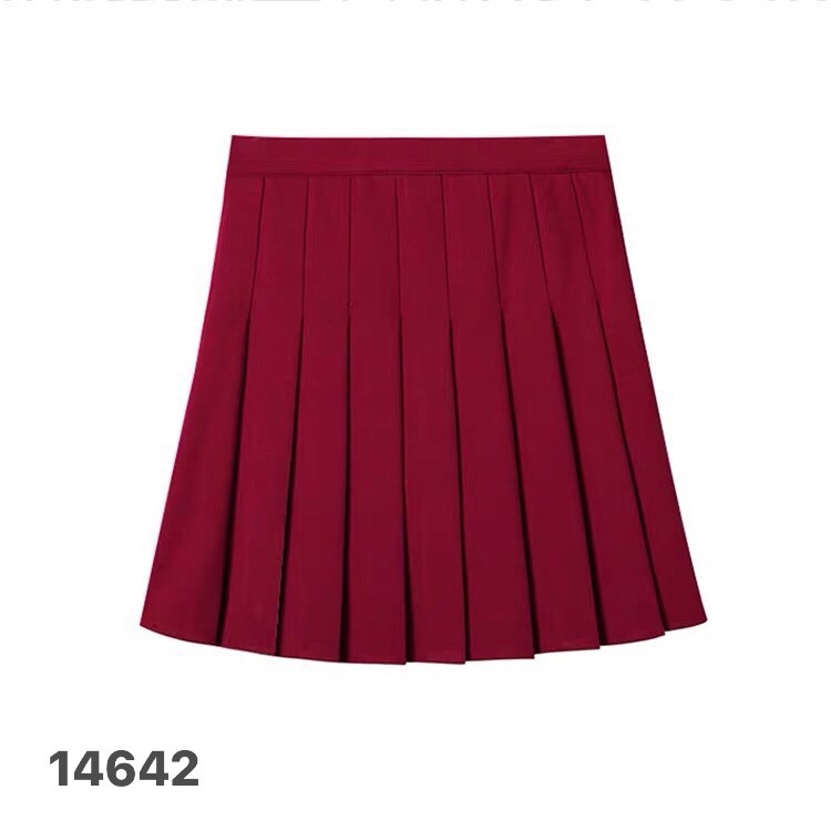 14642 - Đỏ - XL,2x,3x - Quần váy BIG SIZE  xếp li  - chân váy Công sở - chan vay cong so | BigBuy360 - bigbuy360.vn