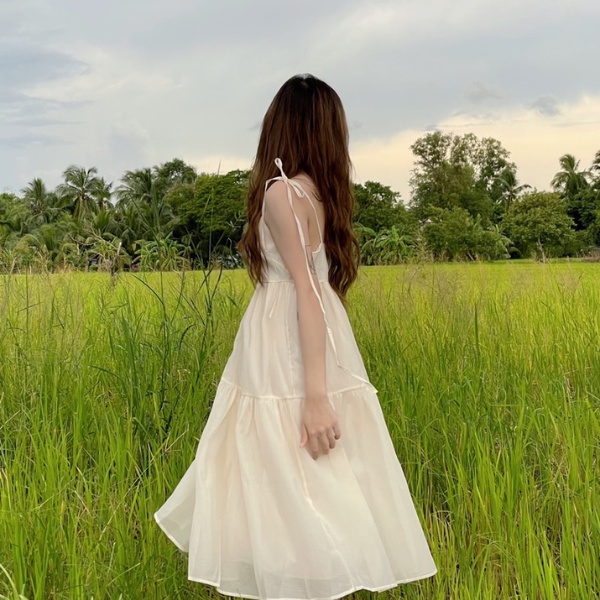 Váy hai dây tiểu thư , đầm babydoll ulzzang siêu cute PLD55