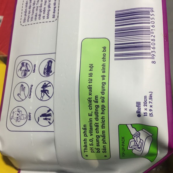 khăn giấy ướt Phương Nam cho bé 125 gram loại lớn giá rẻ