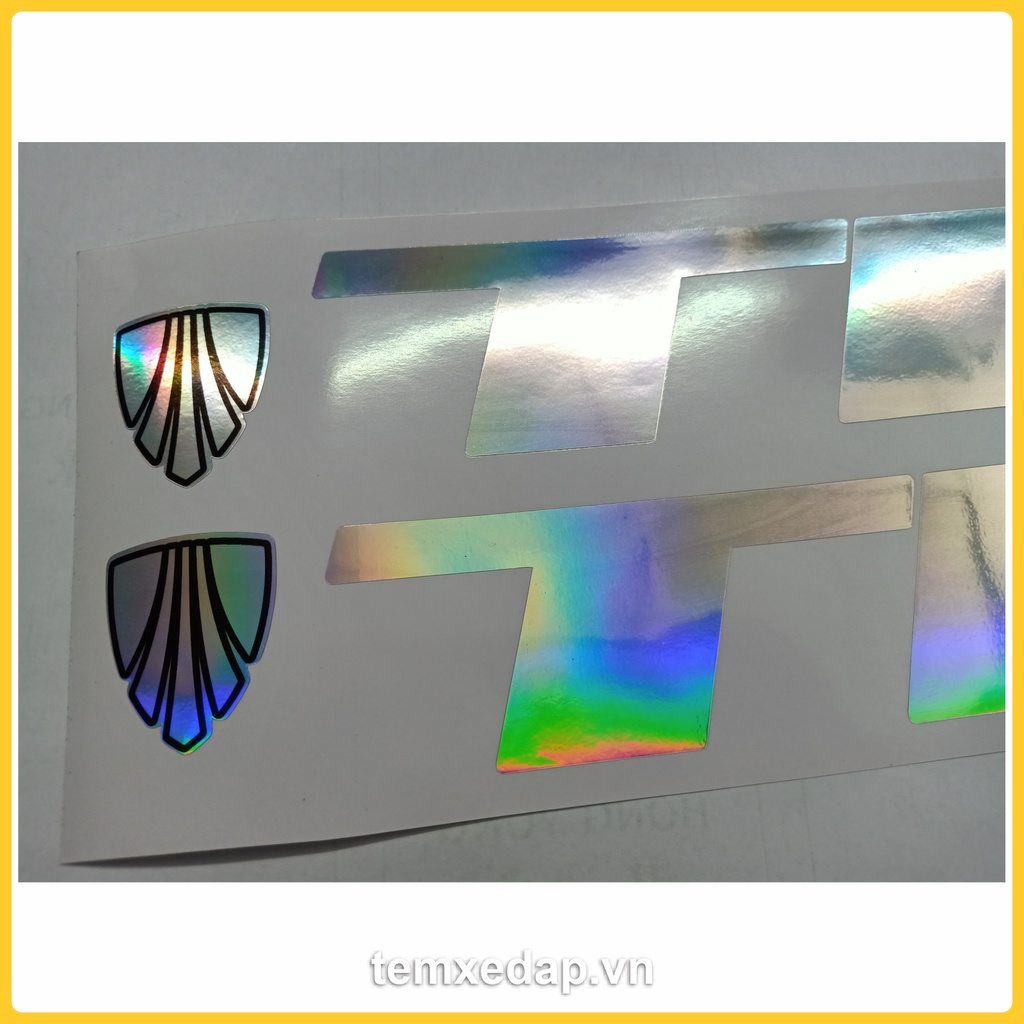 Tem decal chuyển màu 7 sắc dán sườn xe đạp TREK | Tem sườn xe đạp | Hologram | MTB Frame decal | Temxedap.vn