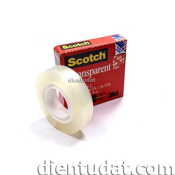 Băng Keo 3M 600 Scotch Thử Mực Thử Sơn Transparent 12.7mm*32.9m