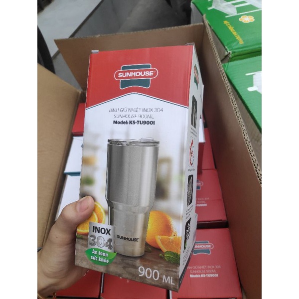 LY / BÌNH GIỮ NHIỆT INOX 304 SUNHOUSE 900ML