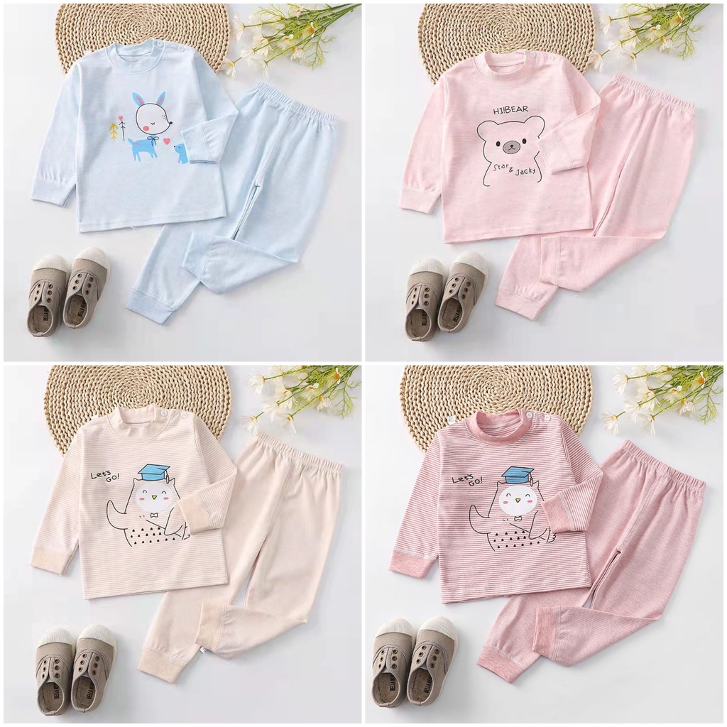 Bộ cotton len quảng châu cho bé trai bé gái