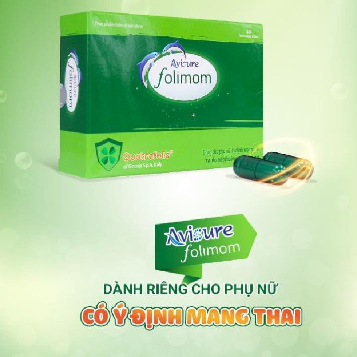 Avisure folimom - dùng cho phụ nữ chuẩn bị mang thai Hộp 30 viên.