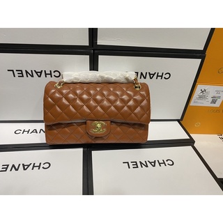 Túi classic ô trám màu nâu chữ