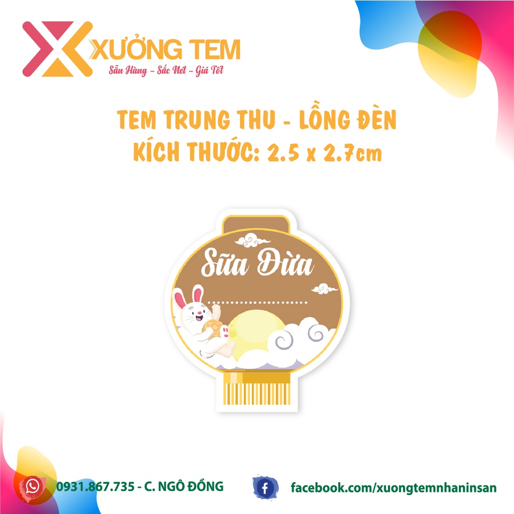 Tem Dán, Nhãn Dán Nhân Bánh Trung Thu, Hình Lồng Đèn Mới, Rất Nhiều Nhân Lạ Đặc Biêt