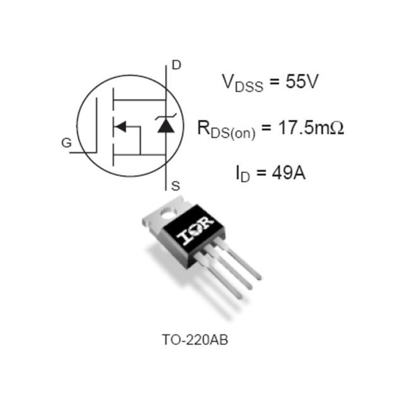 Mosfet IRFZ44 49A 55V Kênh N