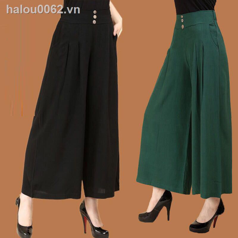 Quần Cotton Linen Ống Rộng Thời Trang Cho Nữ
